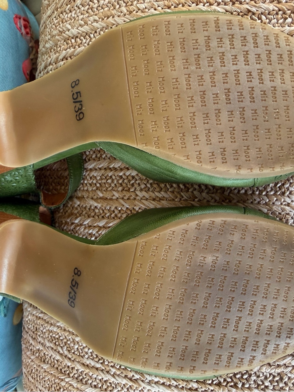 Miz Mooz Olive Green Leather Mary Jane Heels - Picture 6 of 6